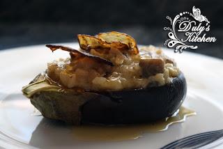 Risotto de Berenjena con miel Risotto de Berenjena con miel