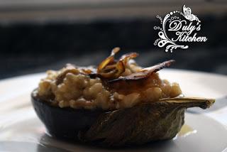 Risotto de Berenjena con miel Risotto de Berenjena con miel