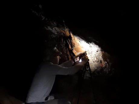 Murciélago en la Cueva Cristales. Sierra de la Culebra (Zamora)