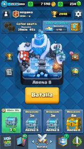 Clash Royale pantalla principal