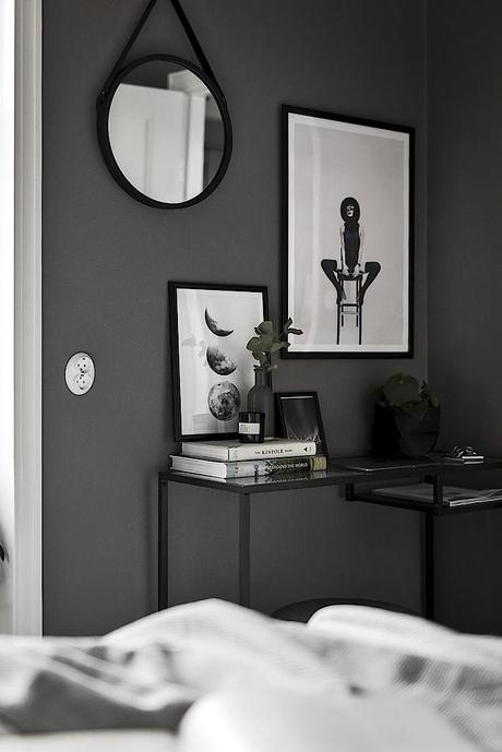 pisos pequeños oscuros pisos nórdicos pequeños pintura gris oscura pintar oscuro piso paredes gris oscuro negro decoración interioes cocina blanca pequeña blog decoración nórdica 