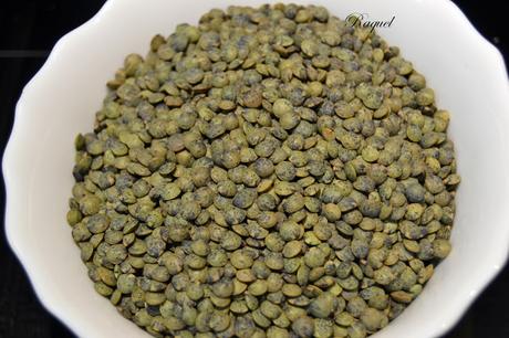 Lentejas de puy guisadas con verduras y setas Lentejas de puy guisadas con verduras y setas