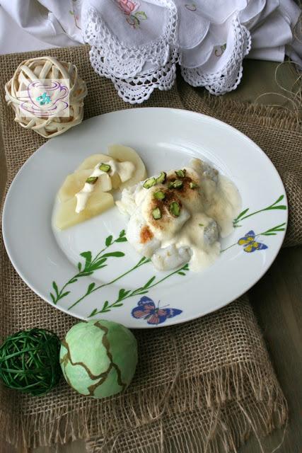 Bacalao con mayonesa de pera