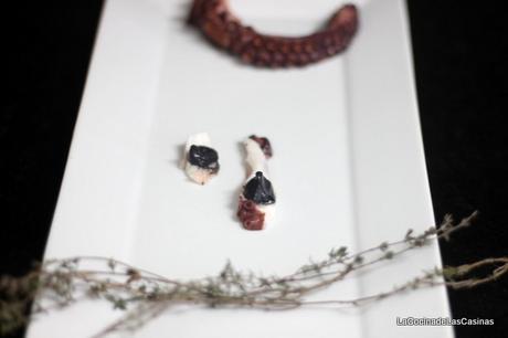 Miniatura de Pulpo con Parmentier de Tinta de Calamar Miniatura de Pulpo con Parmentier de Tinta de Calamar