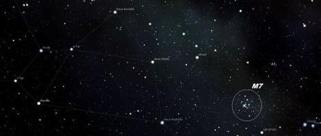 El cúmulo M7, joyas en el cielo