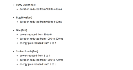 Echa un vistazo a todos los movimientos que han sufrido algún cambio en Pokémon GO Echa un vistazo a todos los movimientos que han sufrido algún cambio en Pokémon GO