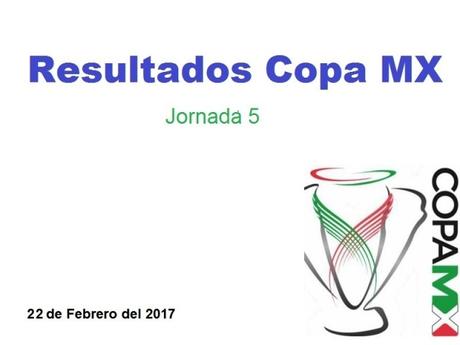 Resultados Copa MX Jornada 5 – 22 de Febrero del 2017