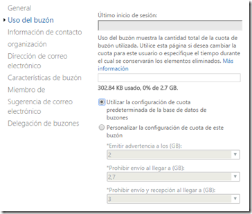 Cómo limitar el tamaño de los buzones de Exchange?