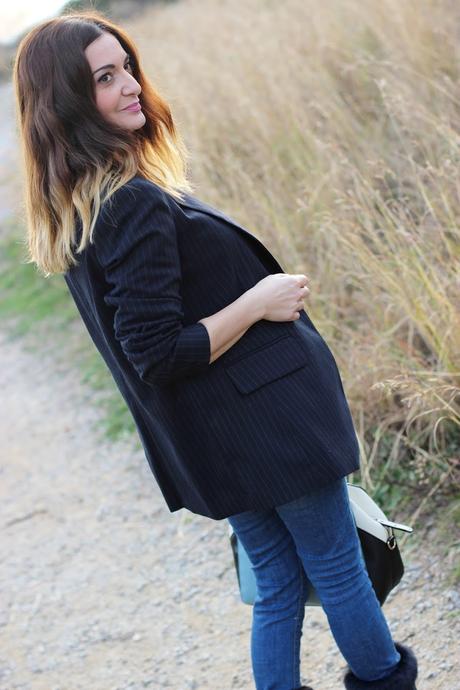 Look con blazer de rayas diplomáticas Look con blazer de rayas diplomáticas