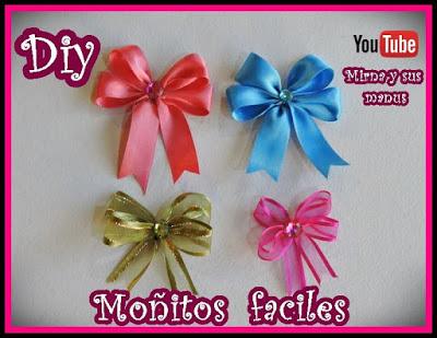 Diy. Como hacer un moño o lazo super facil. Mirna y sus manus