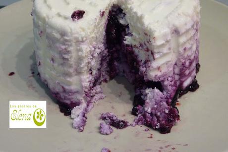 Queso fresco marmolado con mermelada de arándanos Queso fresco marmolado con mermelada de arándanos