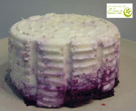 Queso fresco marmolado con mermelada de arándanos Queso fresco marmolado con mermelada de arándanos
