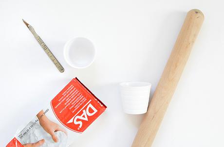 DIY: MIni Maceteros con pasta blanca de modelar DIY: MIni Maceteros con pasta blanca de modelar