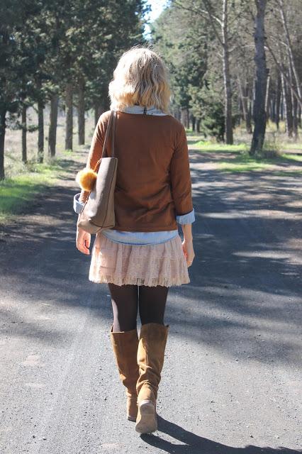 Casual brown&Pink Look