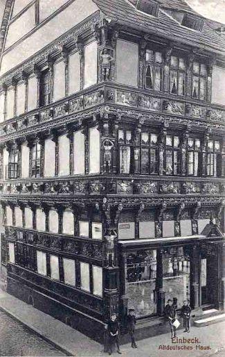 Matemáticas en entramados de madera de Einbeck Antigua postal