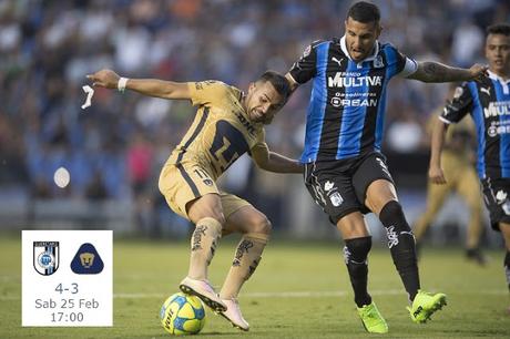 Resumen Querétaro 4-3 Pumas jornada 8 clausura 2017