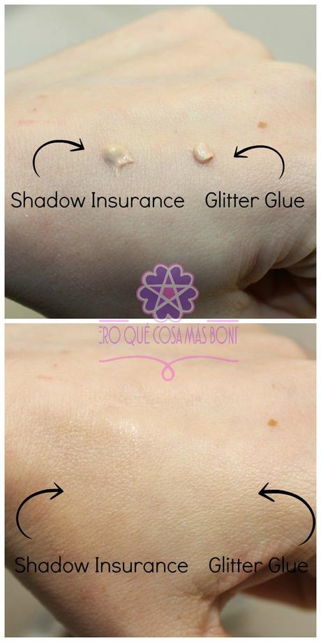 Shadow Insurance vs Glitter Glue de Too Faced