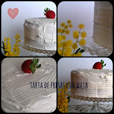 TARTA DE FRESAS CON NATA