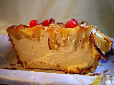 Pastel de quesitos con manzanas