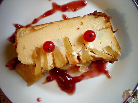 Pastel de quesitos con manzanas