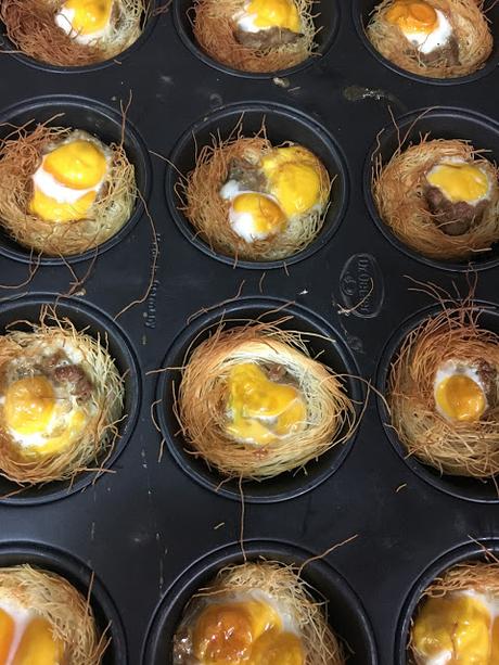 Nidos De Pasta Kataifi Con Huevos De Codorniz Y Foie