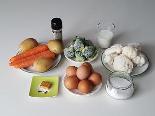 PASTEL DE VERDURAS: COLIFLOR, BRÓCOLI Y ZANAHORIA