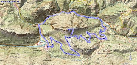Mapa de la Ruta Circular a la Pica de Peñamellera