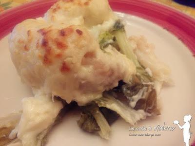 Coliflor con salsa bechamel 