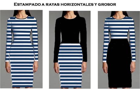 Rayas muy gruesas horizontales y prendas lisas Entender el estampado a rayas