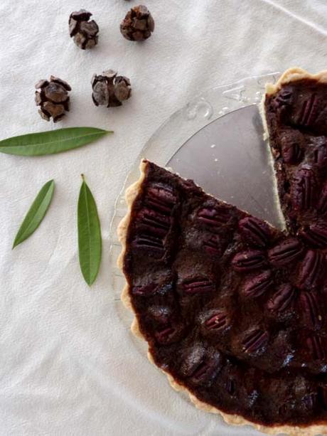 pecan pie con chocolate amargo | delicia otoñal