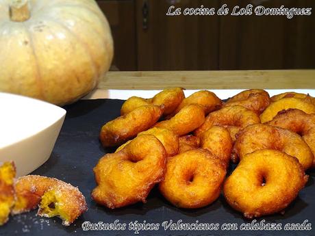 Buñuelos típicos Valencianos con calabaza asada