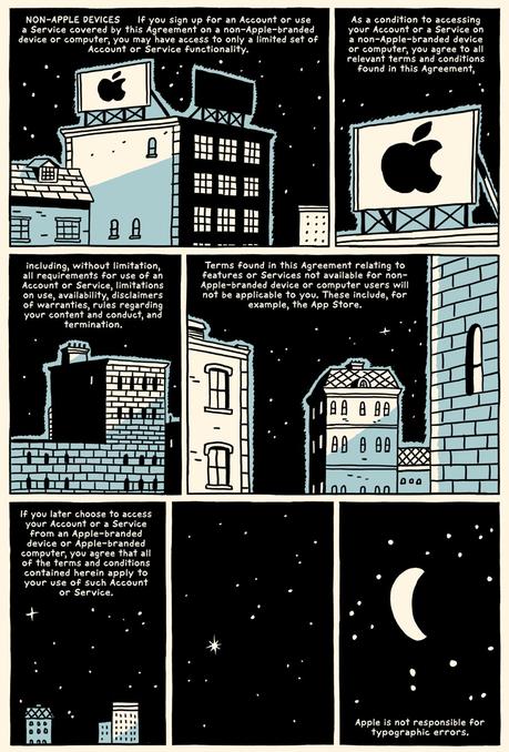 Este artista ha convertido los términos y condiciones de Apple en un cómic