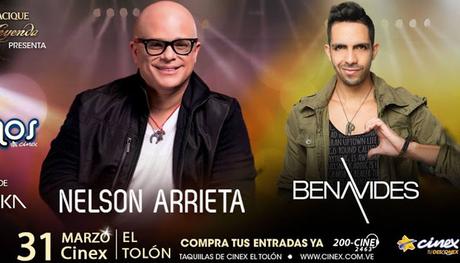 Nelson Arrieta (@nelsonarrieta7) y Benavides realizarán concierto Íntimos Cinex  (@CinexVe)
