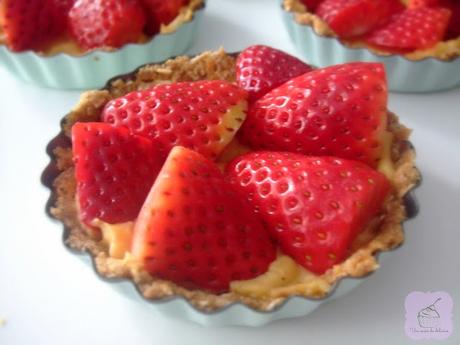 Tartaletas de fresa fit