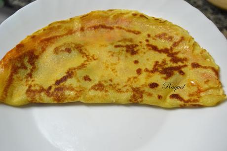 Creps de sobrasada y queso gran padano Creps de sobrasada y queso gran padano