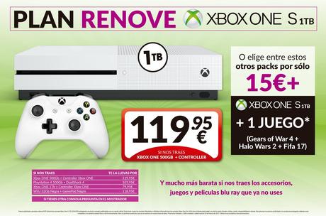 Hazte con una Xbox One S con este nuevo plan renove de GAME Hazte con una Xbox One S con este nuevo plan renove de GAME