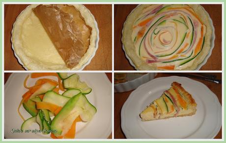 Tarta salada de hojaldre con queso y jamón de York Tarta salada de hojaldre con queso y jamón de York