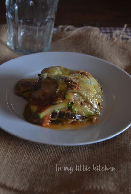 Lasaña de berenjena y calabacín Lasaña de berenjena y calabacín