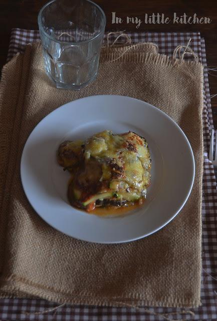 Lasaña de berenjena y calabacín Lasaña de berenjena y calabacín