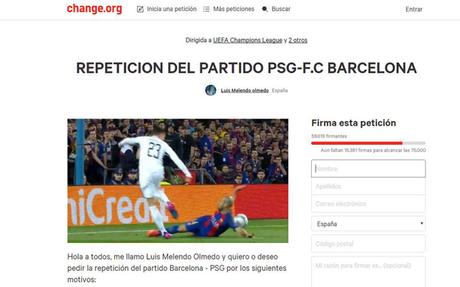 117.000 personas firman para que se repita el Barça-PSG #Futbol