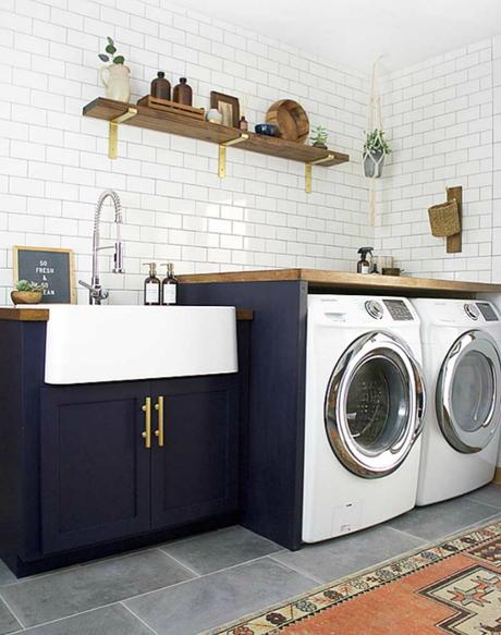 Antes y después de un cuarto de lavado multiusos Antes y después de un cuarto de lavado multiusos