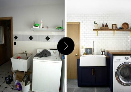 Antes y después de un cuarto de lavado multiusos Antes y después de un cuarto de lavado multiusos