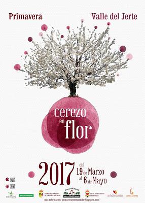 Cartel Oficial Primavera y Cerezo en Flor 2017. Valle del Jerte.