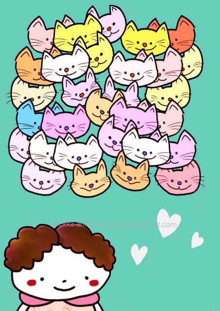 lady cat illustration