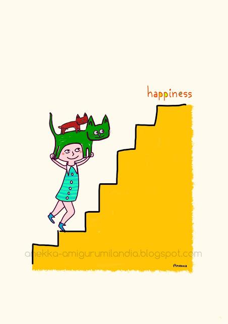 happines and cats illustration