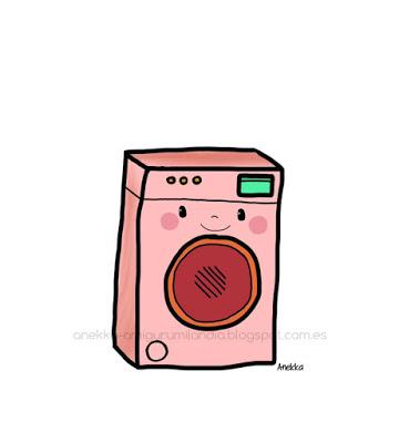 pink wash machine illustration