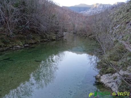 Reflejo sobre las tranquilas aguas del Río Dobra