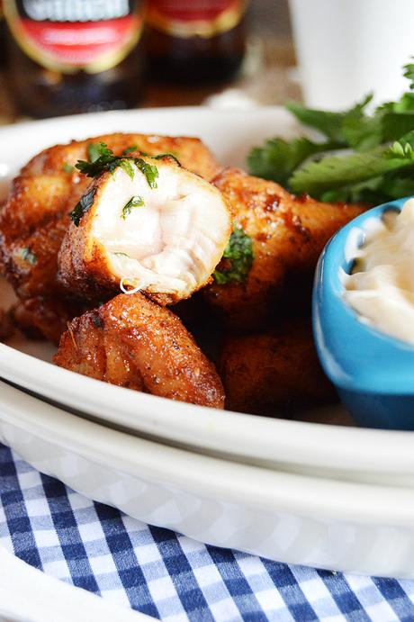 Dados de pollo con toque mejicano Dados de pollo con toque mejicano