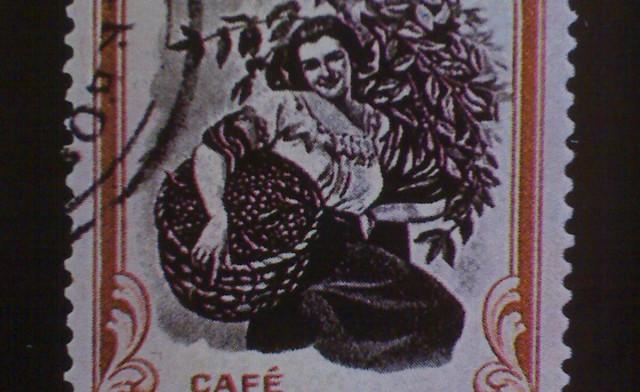 Sello con Café de Costa Rica, 1950