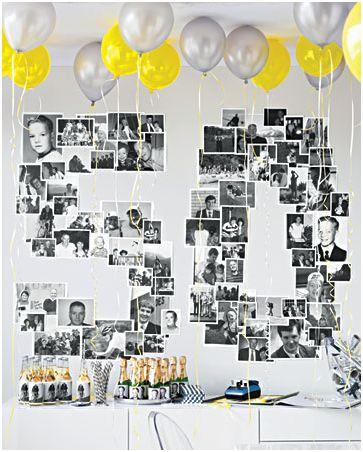 Idea para decorar el cumpleaños de un adulto. decorar una fiesta de cumpleaños adulto